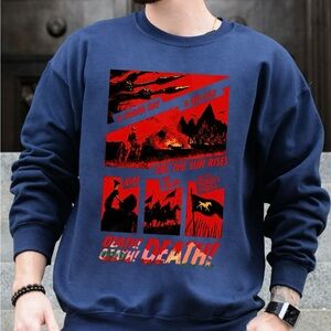 Lord of the Rings Graphic Sweatshirt- Dark Royal Blue/Navy, XXL